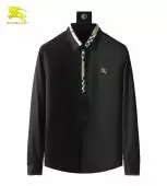 chemise burberry check shirts noir top button